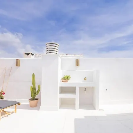 Downtown Flat With 46 Sqm Private Rooftop Terrace Malaga